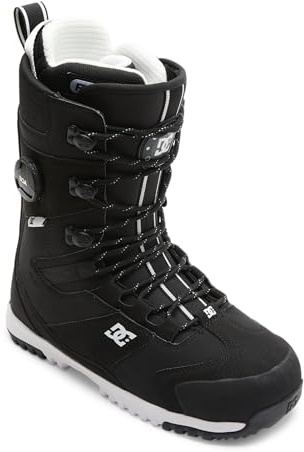 DC Shoes Men's Premier Hybrid Adjustable Medium Flex Snowboard Boot w/Lightweight Liner, Molded Insole & Reinforced Outsole, Black/White, 11.5