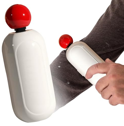 2-in-1 Fusselrolle, Tierhaarentferner,Fusselrolle Wiederverwendbar für Kleidung,Waschbarer Gel Fusselbürste,Tragbare Iint Remover,Vielseitig Fusselentferner entfernt mühelos Haare und Flusen(weiß)