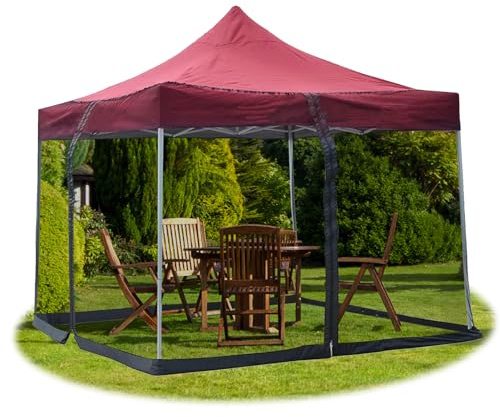 Mosquito Net Gazebo 3 x 3, Mosquito Net Outdoor (300 x 300 x 230 cm), The Underside of the Mosquito Net Camping is Surrounded by a Water Pipe to Prevent Wind and Fix it, Suitable for Outdoor Use