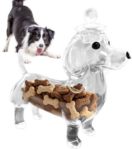 Uhngw Barattolo per gatti – Barattolo ermetico per cani per animali domestici | Contenitore a forma di animale per snack e biscotti, dispenser per cucina, casa, viaggi all'aperto