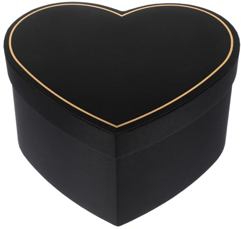 BESTYASH Herzförmige Geschenkbox aus Karton mit Deckel Elegante Aufbewahrungsbox für Lippenstift und Kleine Geschenke Verpackung für Valentinstag und Blumenarrangements