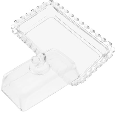 UKCOCO Mantequera de Vidrio Transparente con Tapa de Resistente y para Almacenamiento y Corte de Cocina y Refrigerador