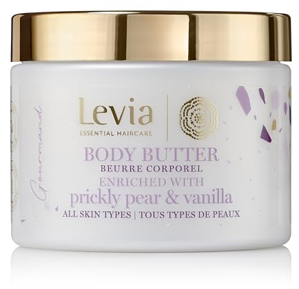 Levia Beurre Corporel Gourmand Vanille & Huile de Figue de Barbarie Anti-Rides & Raffermissant pour Corps, Hydratant Intense, Parfum Sensuel, 350 ml