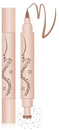 Freckle Stamp Eyeliner 2-in-1, Doppelkopf Eyeliner mit Sommersprossen Stempel, Natürliches Sommersprossen Make-Up, Wasserfest & Langanhaltend, Schnelltrocknender Augen und Freckles Pen (#01 Hell)