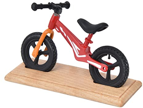 Fdit Dollhouse Mini Metal Delicate and Lifelike Decoration Model for Doll House, Base Board Included, Suitable for All Doll Houses, Living Room and Balcony Display (Red)