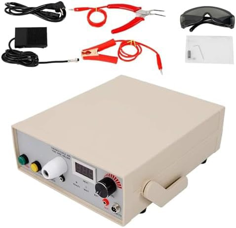 Thermocouple Spot Welding Machine - High Frequency Manual Welder with Adjustable Strength and Foot Switch for Metal Welding