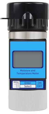 Misuratore di umidità, Misuratore Di Umidità Portatile Per Cereali Con Display Digitale LCD, Igrometro Per Chicchi Caffè, Grano E Mais, Tester, Lettura Pratica,per carta da legna da ardere