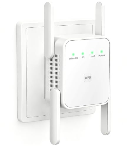 Repetidor WiFi 1200 M,fácil instalación y Compatible con Todos los routers