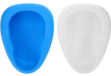 Healeved 2 Piezas Bacinilla de Plástico Diseño Reforzado y Borde Ancho para Adultos y Ancianos, Capacidad de Carga Alta y Fácil de Limpiar, Adecuado para Uso Hogar y Viaje