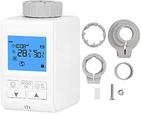 Válvula termostática de calefacción inteligente para grifo, Control de temperatura Compatible con Tuya Gateway Hub para tipo Zigbee (modelo zigbee)
