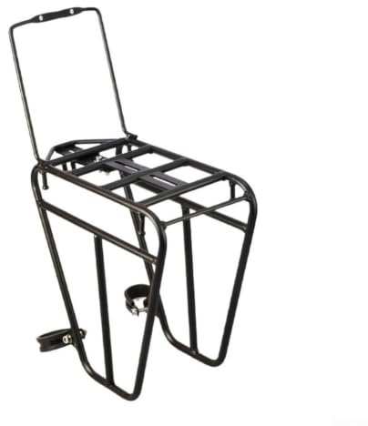 Besttoolifes Steel Mountain Bike Front Rack Pannier Carrier, Upgraded 3Cm Height Dual Hanging Zones For Bags & Baskets, Compact Low-Profile Design, Black