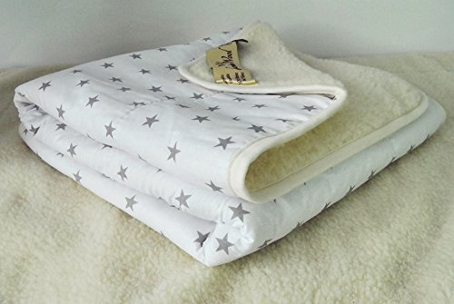 Merino Wolle Kinder Bettdecke Schurwolle Übergang Kinder Decke perfekt für Geschenk (100 x 140 cm, White)