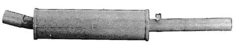 VEGAZ OS-57 Endschalldämpfer Hinten Kompatibel mit OPEL MANTA B 58, 59 852311 852321 90019224