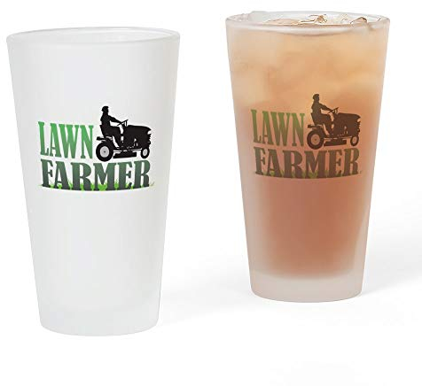 CafePress Lawn Farmer Pint Glass, 16 oz. Drinking Glass