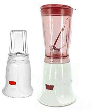 All Shop HM-6708 Mixeur électrique avec carafe de 400 ml Moulin 200 W Rouge