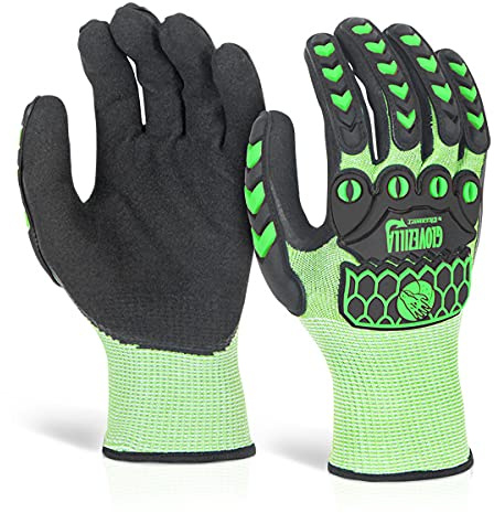 Glovezilla BEESWIFT SANDY NITRILE COATED GLOVES GREEN M