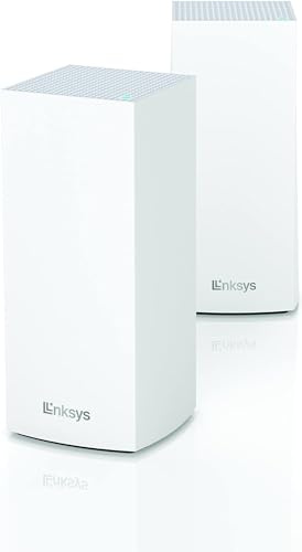 Linksys MX8400 Mesh WiFi 6 Tri-Band System | Conecta más de 80 dispositivos | Cobertura de 5,400 pies cuadrados | Paquete de 2