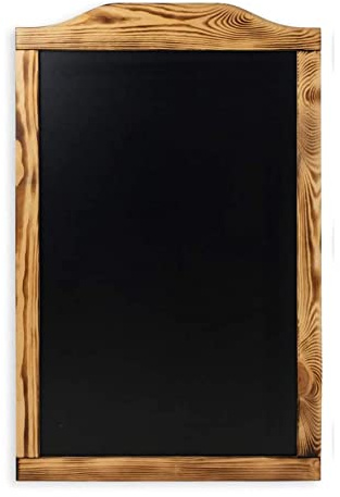 Tableau mémo mural en bois avec cadre 70 x 100 cm, Ardoise
