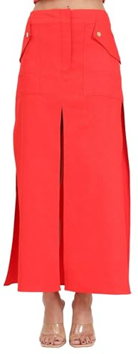 Pinko GALANTI Stretch linnekjol, R48_Röd Formel1, 32