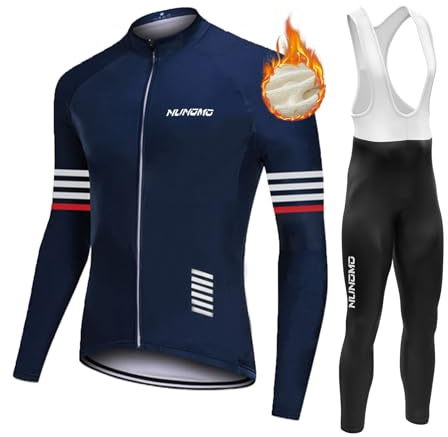 Maillot Ciclismo Hombre Invierno Ropa Bicicleta MTB Manga Larga Térmica Camiseta CiclismoHombre Ropa Bicicleta Conjunto MTB Maillot Bici MangaLarga Ciclista con Badana Gel (Type-2,L)