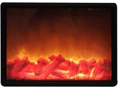 Kaminlaterne mit tanzenden LED Flammen, Deko Kaminfeuer LED Flammeneffekt, USB Elektrisch/Batteriebetrieben, Ohne Heizung, für Tisch-, Fenster- und Terrassendekoration Geschenke 30 x 21 x 7,8cm