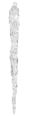 Christbaumschmuck Kunststoff 28,5cm - Eiszapfen Figur zum Aufhängen - bruchfest - Weihnachtsbaum Anhänger für Weihnachten - Christbaumanhänger & Weihnachtsbaumschmuck - Eis Zapfen Klar Transparent