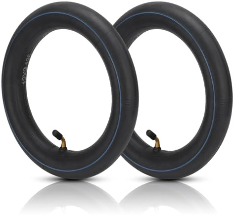 DAWRIS 2 Unidades de Cámara de Aire de 12 Pulgadas para Cochecitos. con Válvula en ángulo de 45 para Cochecitos, Triciclos, Bicicletas de Equilibrio Y Bicicletas Infantiles