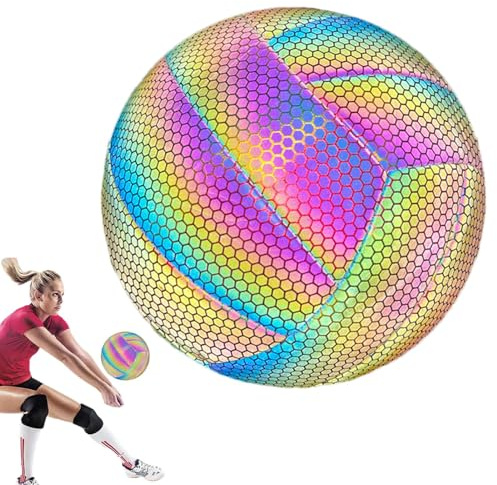 Vibhgtf Leuchtender Volleyball: Ball zum Sporttraining | Wettkampfvolleyball, Softvolleyball, Nachtvolleyball im Freien für Strandspiele, Training im Fitnessstudio
