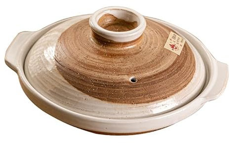 YUCHUANGYE Casserole HandHandmade Clay Casserole Pot Domestic Ceramic Porcelain Soup Pot Shallow Bowl Single Clay Pot Casserole Dish(30CM)