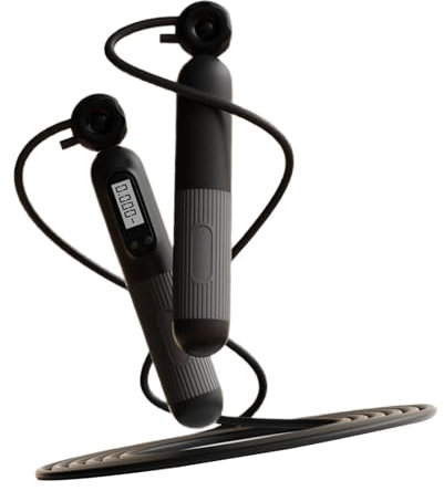 Verstellbares Springseil mit digitalem Zählen, gewichtetes Springseil mit rutschfestem Griff für Indoor-Outdoor-Übungen