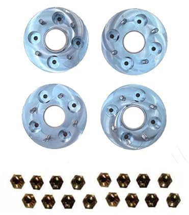 KIT 4 SEPARADORES RUEDA 100mm DISTANCIA ENTRE EJES + TORNILLOS LIGIER MICROCAR CHATENET Universal