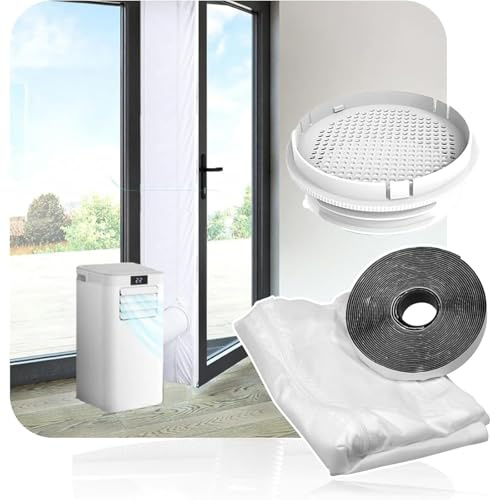Kit calfeutrage climatiseur,Calfeutrage fenetre climatiseur,Kit fenêtre climatiseur mobile 400CM,Avec toutes les unités de climatisation mobiles et sèche-linge, Lnstallation facile