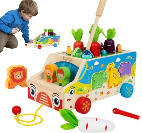 Generisch Juguete de motricidad fina, juego de clasificación de zanahorias, cosecha con formas, juguete educativo para niños a partir de 1 año