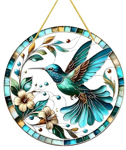 Sonnenfänger Fensterhänger – Kolibri-Sonnenlichtfänger aus Buntes Acryl | Sonnenfänger Fensterhänger – Fensterdeko Hängend Modern – Lichtfänger für Garten und Wohnzimmer Suncatcher für jedes Fenster