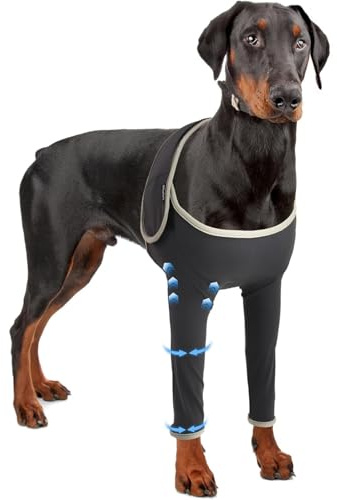 HAGJII Mehrzweck-Ellenbogenbandage Hund Bei Bänderrissen Stabilität Und Entlastung Hundebeinschutz Schulterbandage Für Hunde Bei Ellbogen-Hornhaut Große Hunde(S,Both Legs)