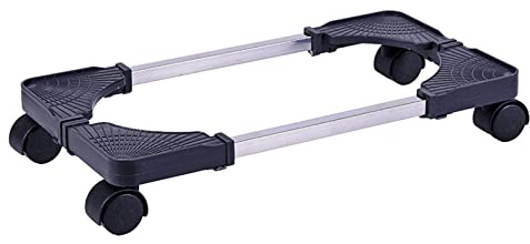 New PC Desktop Case Stand Holder Computer Tower Rolling Caster Wheels Black 54x34x7 cm