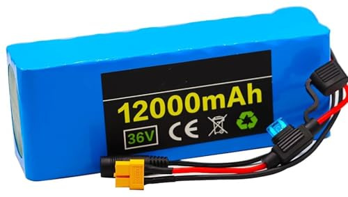 E-Bike Pedelec Akku 36V 12Ah 10S3P Fahrrad Akkupack Eingebauter BMS PVC-Akku 36V Elektro-Fahrrad Batterie Mit Ladegerät Für 100W 200W 350W 500W Motor