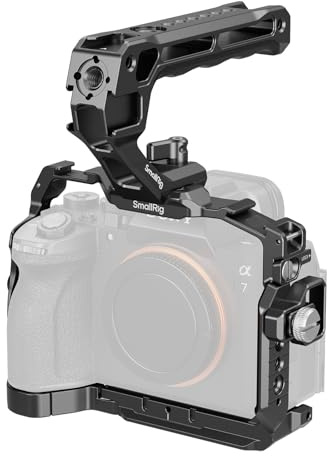SMALLRIG A7 V / A7R V / A7 IV Cage Basic Kit for Sony Alpha 7 V/Alpha 7R V/Alpha 7 IV, With Quick Release Plate for Arca, Includes Top Handle/Cable Clamp for HDMI - 6025
