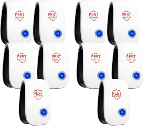 Ultrasonic Pest Repellent 10 Pack, Electronic Plug-in for Rodents, Mosquitoes, Cockroaches, Spiders, Ants, and More, Safe, Silent, Energy-Efficient, Ideal for Home, Office, and Warehouse