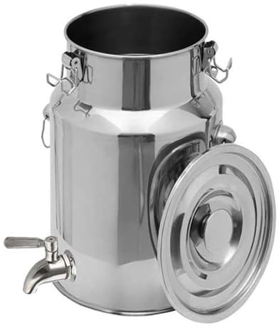 201 Bidon À Huile en Acier Inoxydable Avec Robinet Bidon Avec 5-120l Inox Avec Lait Inox Pour Le Riz, La Farine, Les Céréales,Capacity-58Liters