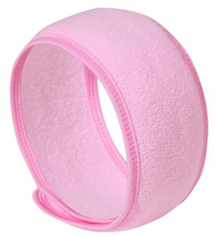mophrati Couleur disponible Premium coton femmes bandeau Facial réglable SPA bandeaux réglables et flexibles pour le lavage du visage, Rose