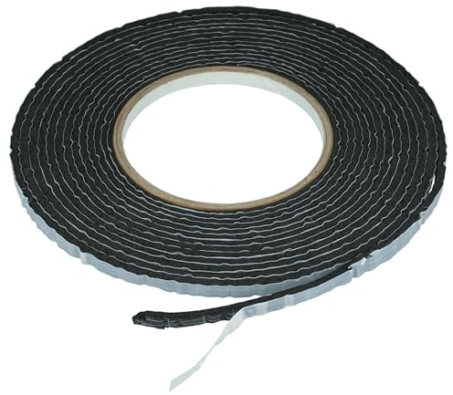 vhbw Cinta de sellado reemplaza Siemens 00267971 para placa cocina - 3 x 6 mm x 5 m, autoadhesivo, negro