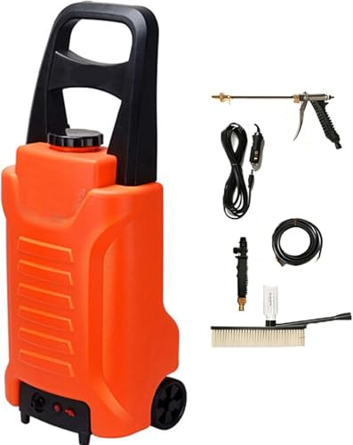 35L Water Fed Cleaning Trolley with Pole & 7m Hose, Rechargeable System for Car Washing, Window Cleaning & Garden Watering