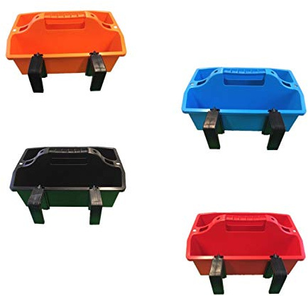 netproshop Pferdepflege Offene Putzbox mit Abnehmbaren Haken zum Einhängen, Farbe:Orange