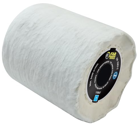Fartools 110867 Brosse en Coton Ø120mm-L 100mm Compatible avec Rénovateur REX120, REX200 et REX-H200 pour lustrer