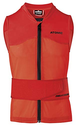 ATOMIC Live Shield Vest AMID M Chaleco Protector de esquí con Estructura, para Hombre, Rojo, L