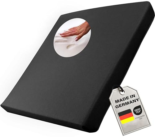 Supply24 since 2004 Orthopädisches Anti Dekubitus Gelschaum Sitzkissen 40x40x5 cm – Made in Germany | Ergonomisch & extra kompakt Sitzpolster (RG 85 (weich bis mittel) Mit Polyester Bezug)