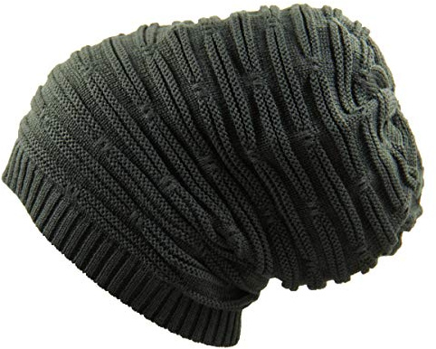 RW Rasta Stretch Long Beanie Hats (Olive Green)