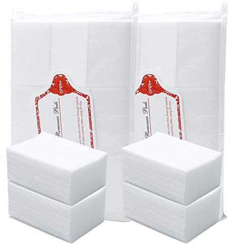 800 Piezas Almohadillas de Algodón de Limpieza de Uña, Sin Pelusas Toallitas para Uñas, Toallitas Libres de Pelusa, Toallas Quitaesmalte Uñas Algodon Celuloso Uñas