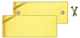 Türschild aus Messing mit Hammerschlag/Diamantschlag, gebohrt/ungebohrt mit UV-Druck (links oben, 100x40)